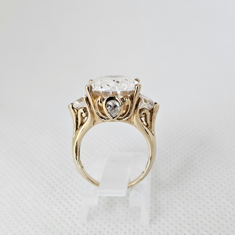Victoria Wieck Vintage Real Quartz Ring Gold Vermeil Size 8! RARE - Picture 10 of 11